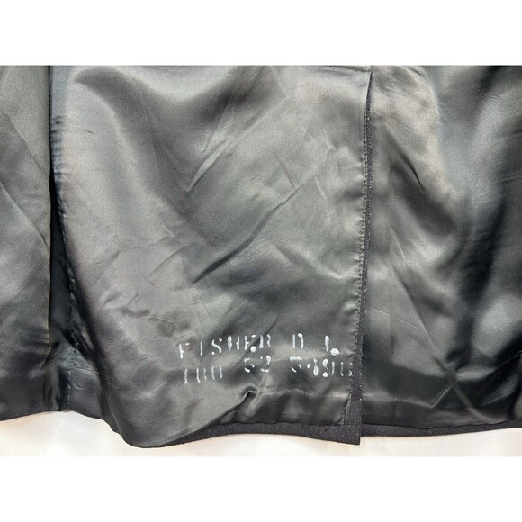 Vintage US Navy Wool Overcoat Pea Coat Black Military USA Sz 38 L - Picture 7 of 9